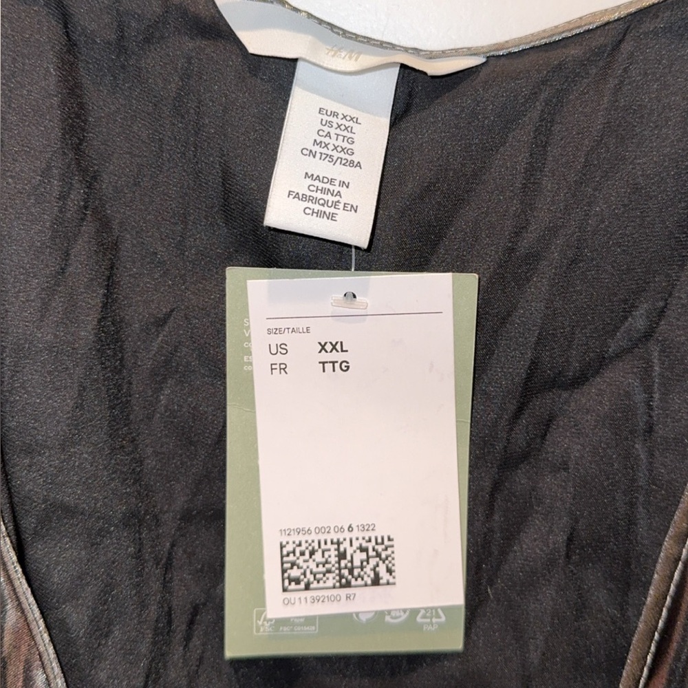 Plus Size H&M Metallic Wrap Mini Dress - Picture 6 of 6